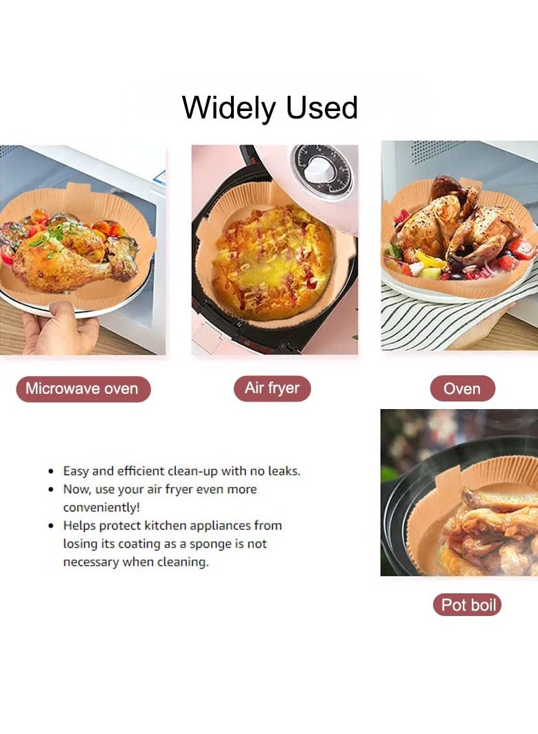 KASTWAVE بطانات ورقية disposable للقلي الهوائي، ورق طبخ مربع، غير لاصق، ورق خبز وشواء من الدرجة الغذائية للميكروويف، مقاوم للماء، مقاوم للزيت، مقلاة (50 قطعة 7.9 بوصة طبيعية) - Image 5