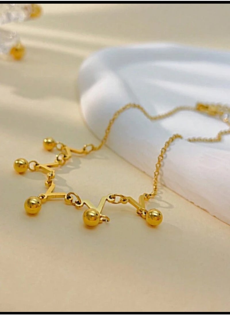 sixtyfour - 18k Gold Plated Stainless Steel Anklet - Image 1