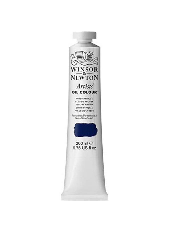 WINSOR & NEWTON Artists' Oil Color, 200ml (6.75 oz) Tube, Prussian Blue  - Image 1