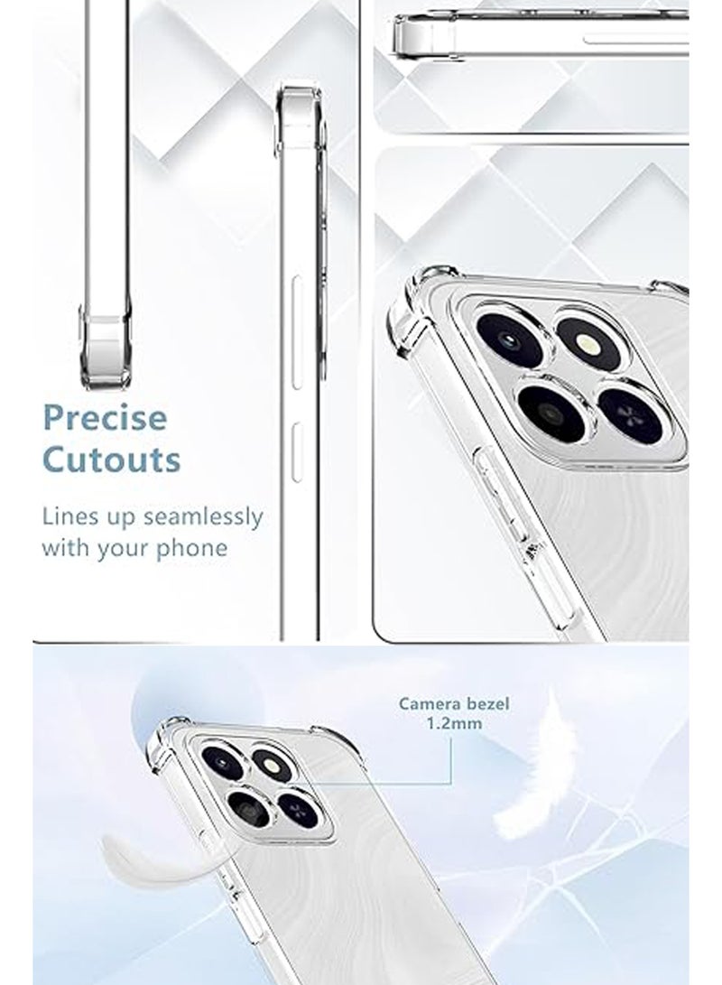 GMATE Honor X7d - Ultra Clear Flexible Shockproof Silicone  Back Cover With Raised Edge Bumps Protection - Transparent - Image 2