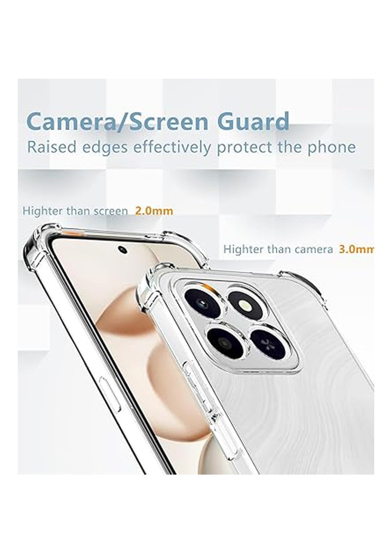 GMATE Honor X7d - Ultra Clear Flexible Shockproof Silicone  Back Cover With Raised Edge Bumps Protection - Transparent - Image 4