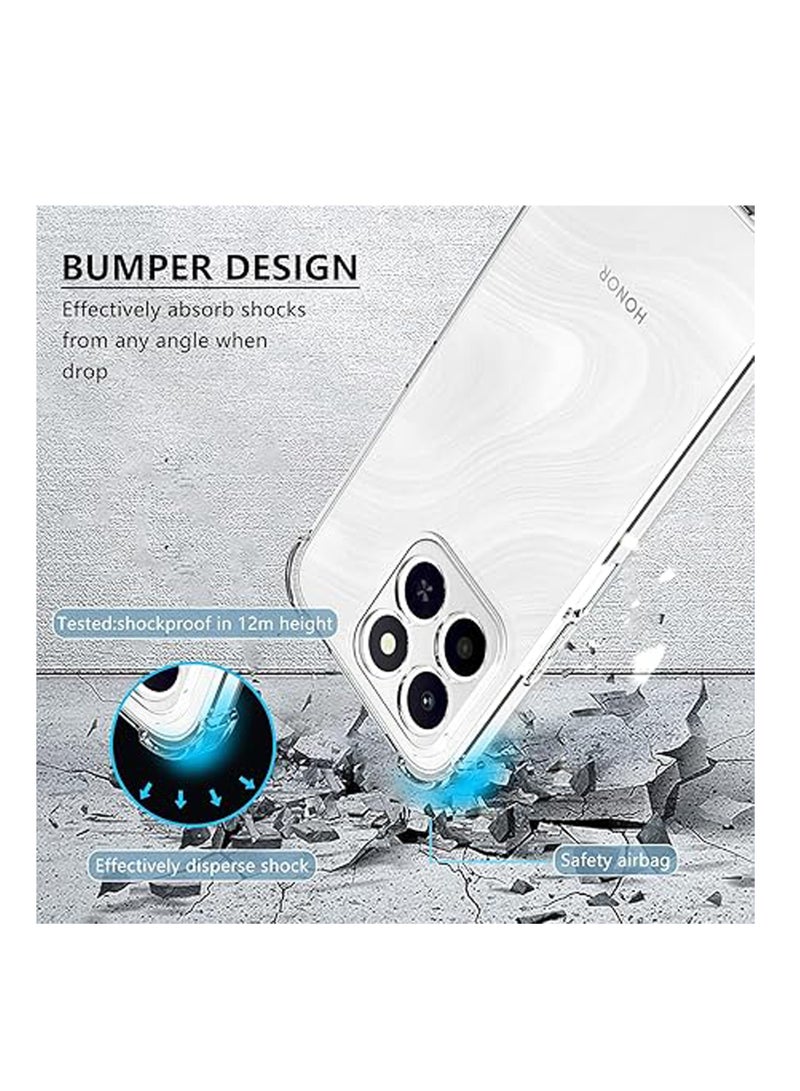 GMATE Honor X7d - Ultra Clear Flexible Shockproof Silicone  Back Cover With Raised Edge Bumps Protection - Transparent - Image 3