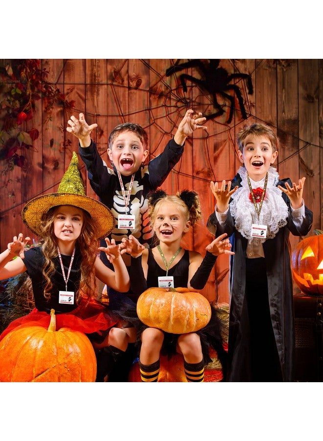 Geyee 20 مجموعة من بطاقات أسماء عملاء هالوين السريين وشارات العملاء السريين للأطفال زينة المحققين هدايا حفلات غرفة الهروب مع حاملة بطاقة الهوية لحفلة هالوين وحفلة حذر وغرفة الهروب ذات الطابع الخاص بعيد الميلاد - Image 5