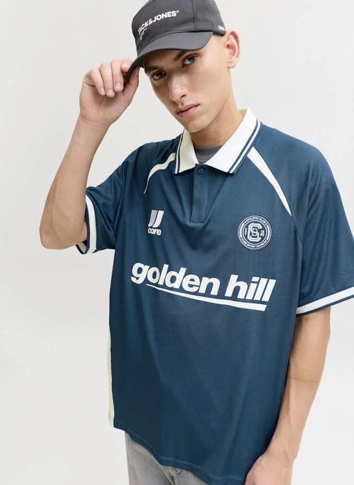 JACK & JONES  Footall Jersey Polo for Men | Best Price UAE
