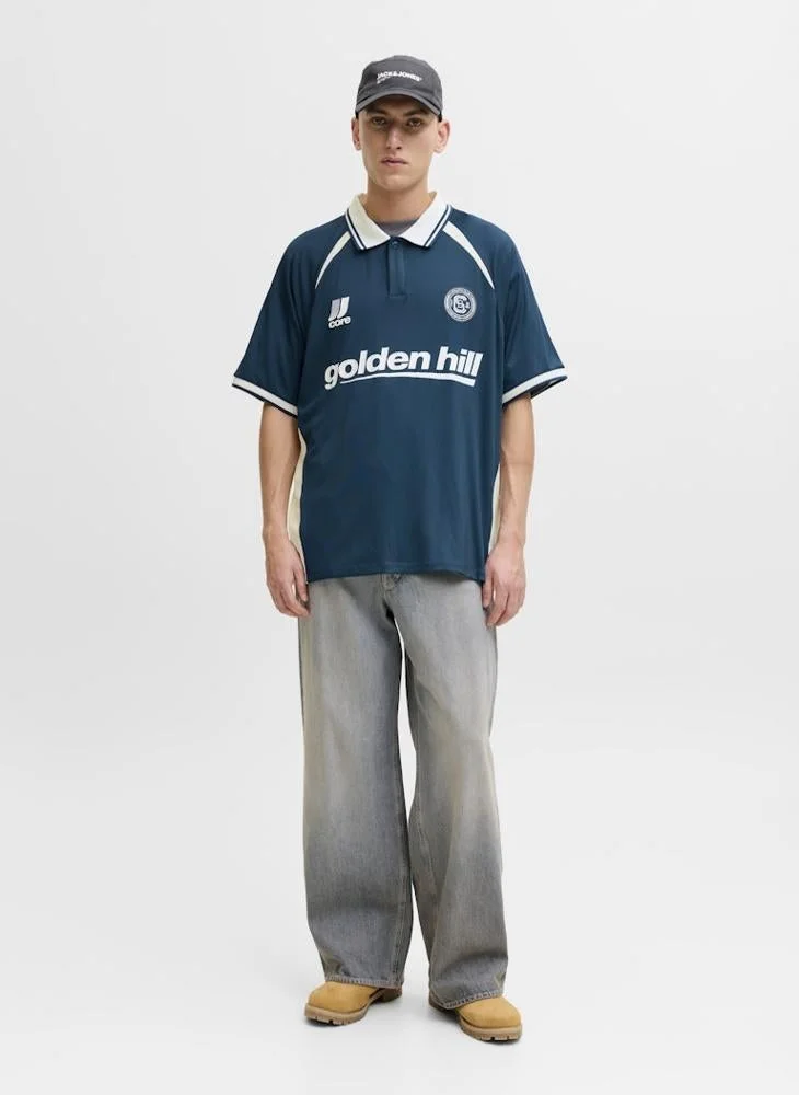JACK & JONES  Footall Jersey Polo for Men | Best Price UAE
