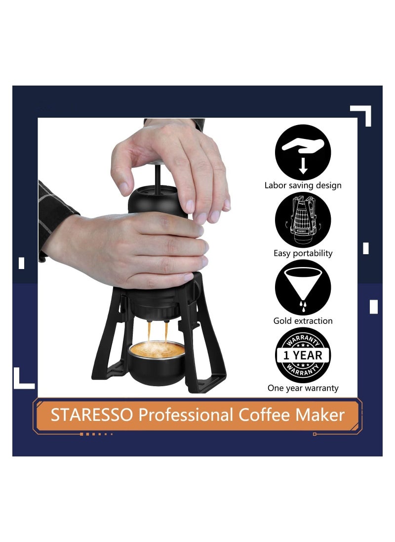 Generic - Portable Coffee Maker Specialty Portable Espresso Coffee Machine for Travel, Car Manually Coffee Maker, Camping Gadgets, Coffee Gifts for Coffee Lovers - Image 1