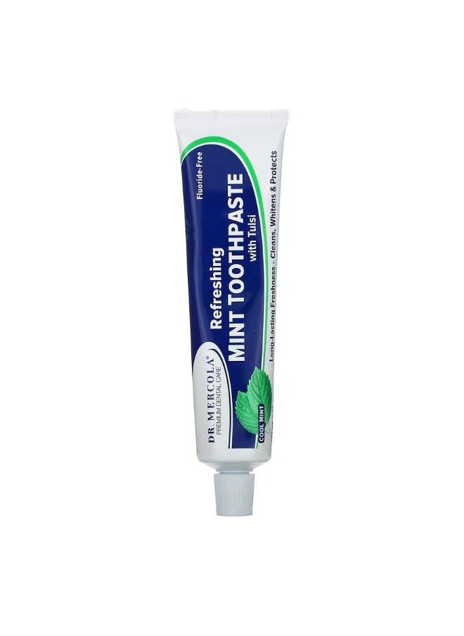 Dr. Mercola Refreshing Toothpaste with Tulsi Cool Mint 3 oz 85 g  - Image 1