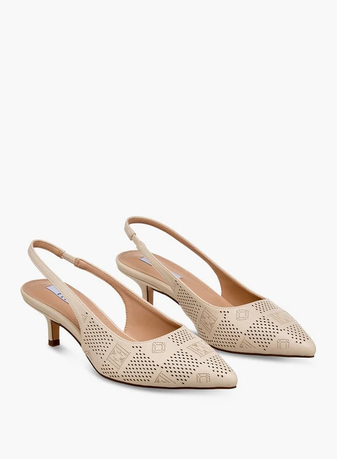 ايل Women Kitten Heels Slingback Shoes