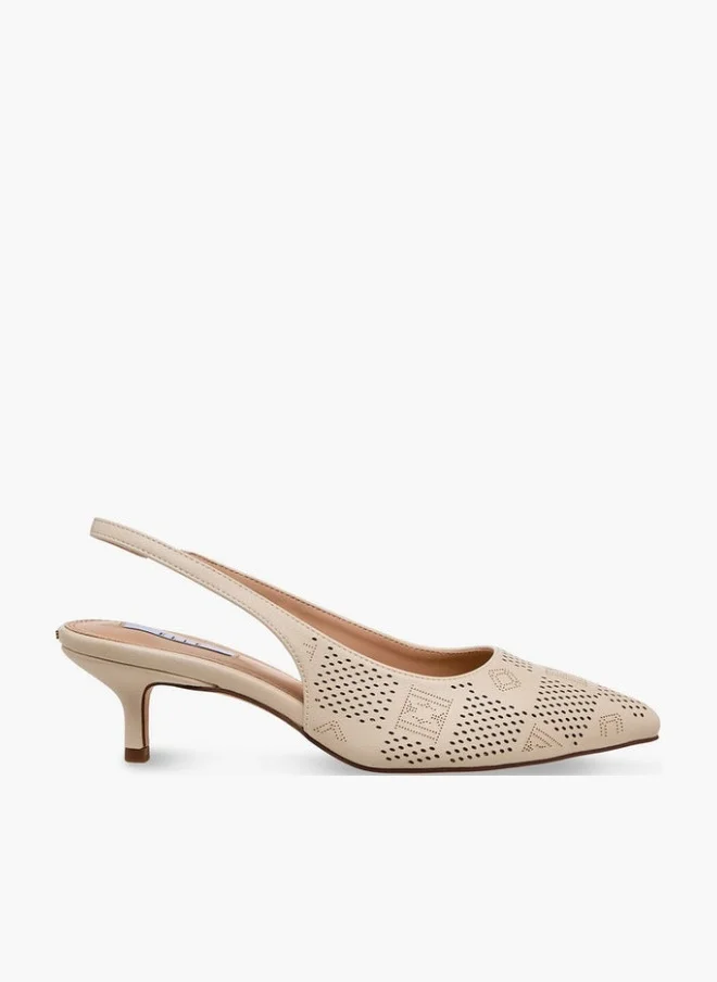 ايل Women Kitten Heels Slingback Shoes