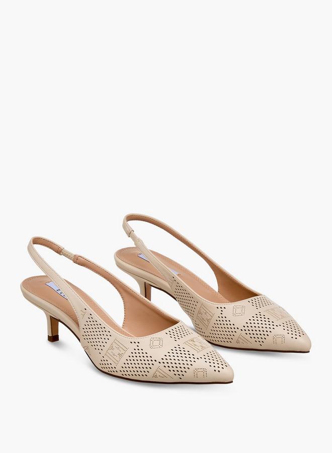 ELLE Women Kitten Heels Slingback Shoes - Image 1