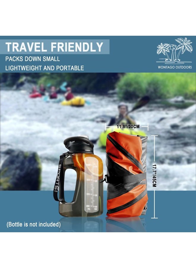 WONITAGO Packraft TPU Inflatable Travel Kayak with Soft Seat Lightweight Packrafts for Flat Water Rafting/Bicycle Drifting/Litewater Dinghy, 1 Person, 6.8Ft, Orange - Image 5