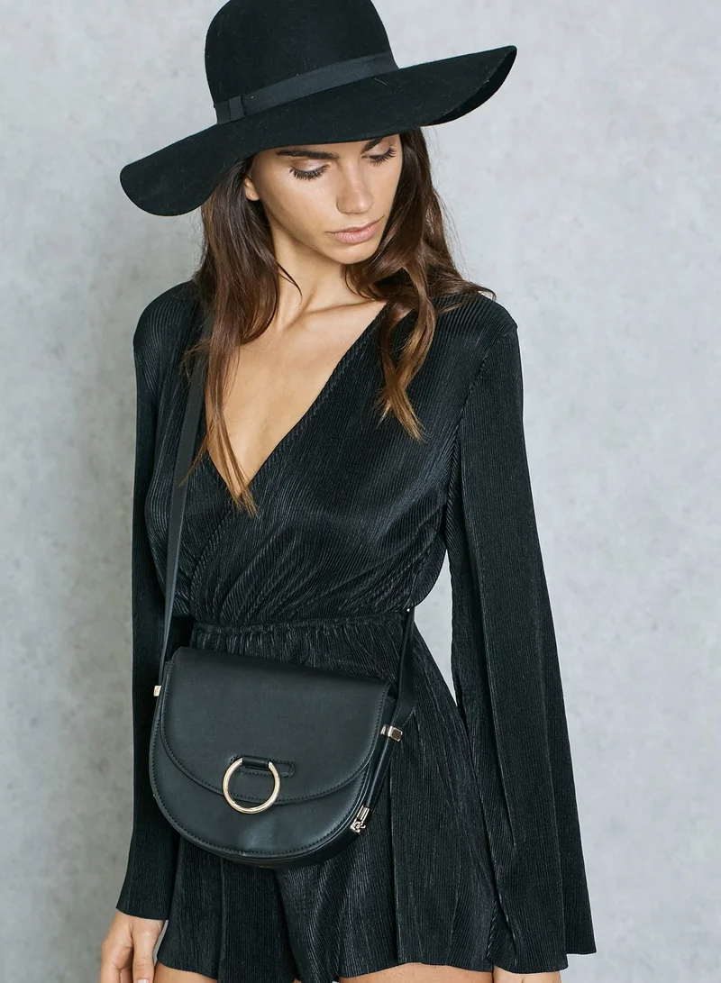 Ginger Plisse Wrap Front Playsuit