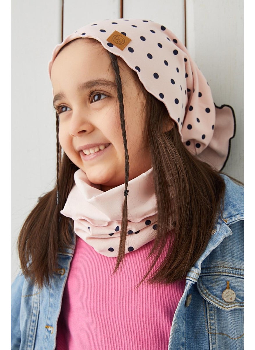Babygiz - Powder Black Kids Baby Beanie Neck Collar Set Soft 100% Cotton Combed Cotton Elite Series - Image 1