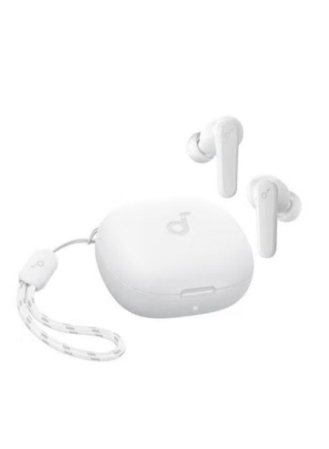 True wireless earbuds with 10mm drivers for powerful bass, Bluetooth 5.3 support, up to 30 hours of battery life, IPX5 waterproof rating, AI clear call function, 22 preset EQ modes adjustable via app, (Pearl White) - Image 1