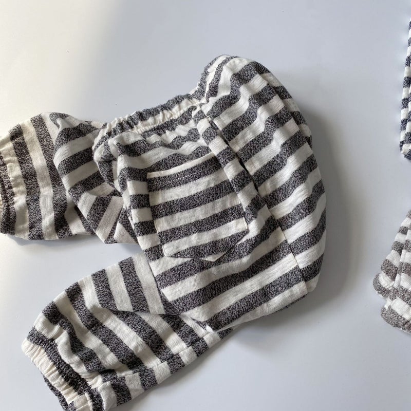 GL-kids Korean Style Summer Children's Wide Strip Cool Breathable Anti-mosquito Pants Unisex Loose Striped Casual Pants - Image 4