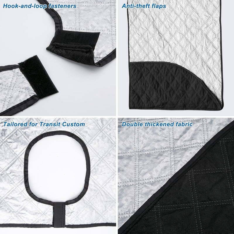 CICMOD Windscreen Cover for Ford Transit Custom - Front Window Sunshade Windshield Protector - Image 3
