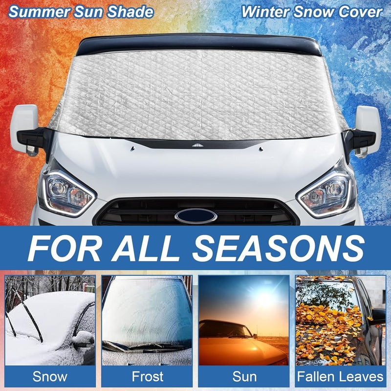 CICMOD Windscreen Cover for Ford Transit Custom - Front Window Sunshade Windshield Protector - Image 4