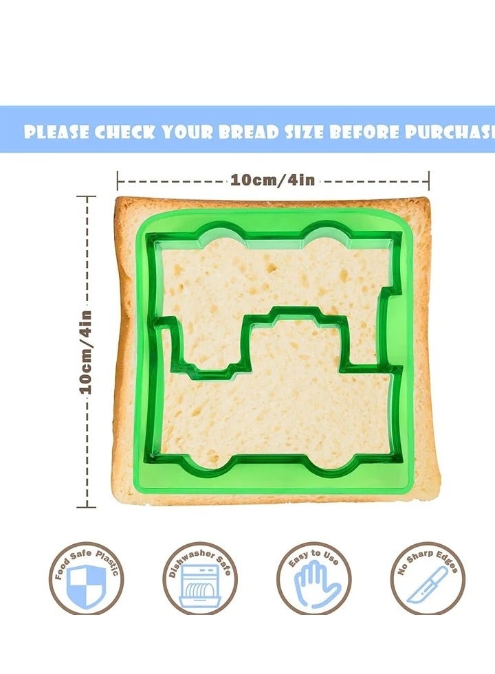 Sandwich Cutter and Sealer, 38PCS Cutters for Kids, Great For Toddler Lunch Box Containers, includes Fruit Vegetable cookie cutters, Food Pick forks - Image 4