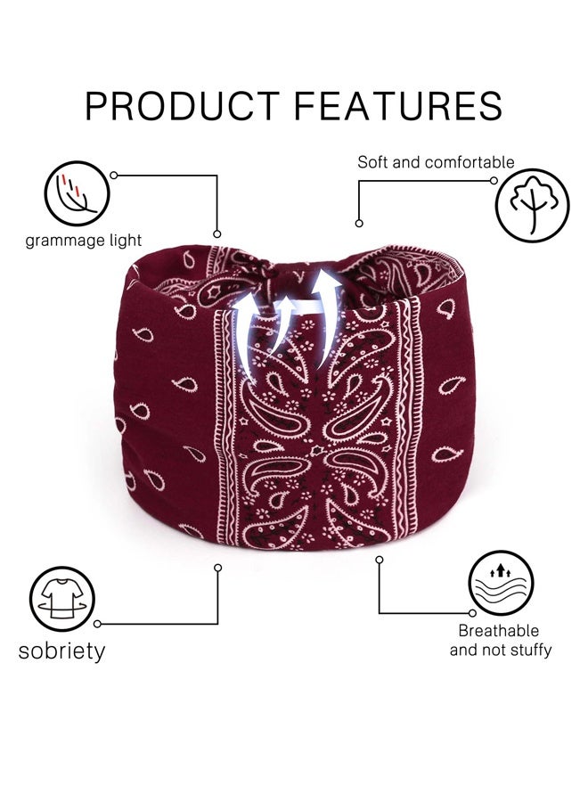 5 قطع نساء فتيات معقدات بوهو طباعة عصابات الرأس لا ينزلق غطاء شعر واسع توربان يوغا رياضة الشعر اكسسورات الجيم نزهات في الهواء الطلق مهرجانات الموسيقى مكتب التسوق غير الرسمي ارتداء عطلة نهاية الأسبوع غيتاواي أيام شعر سيئة سريعة التصفيف - Image 4