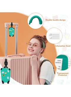 أوزيغالور 10 قطع من بطاقات الأمتعة الملونة من PVC - ملصقات تعريف مرنة لحقائب السفر والأمتعة  - Image 3