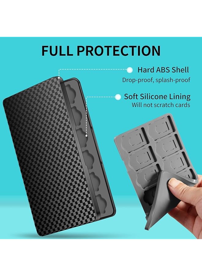 X spring Game Card Case For Nintendo Switch Storage For 24 Games And 24 Micro Sd Cartridges Portable Holder With Magnetic Closure For Switch And Oled  - Image 4