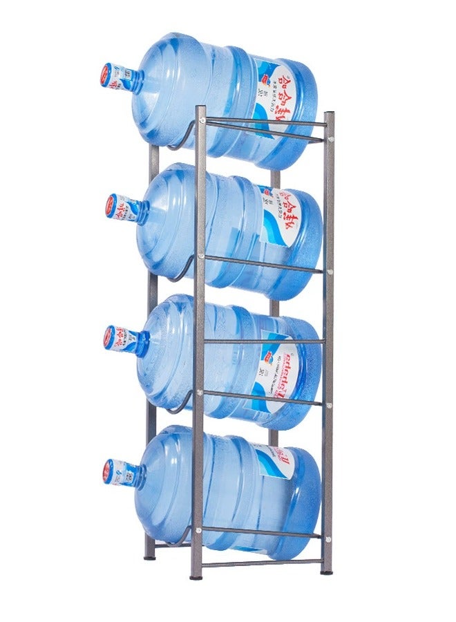 Water Bottle Holder 4-Tier Cooler Jug Rack, 5 Gallon Water Bottle Storage Rack Detachable Heavy Duty Water Bottle Stand Storage for Home Office Warehouse - Image 1