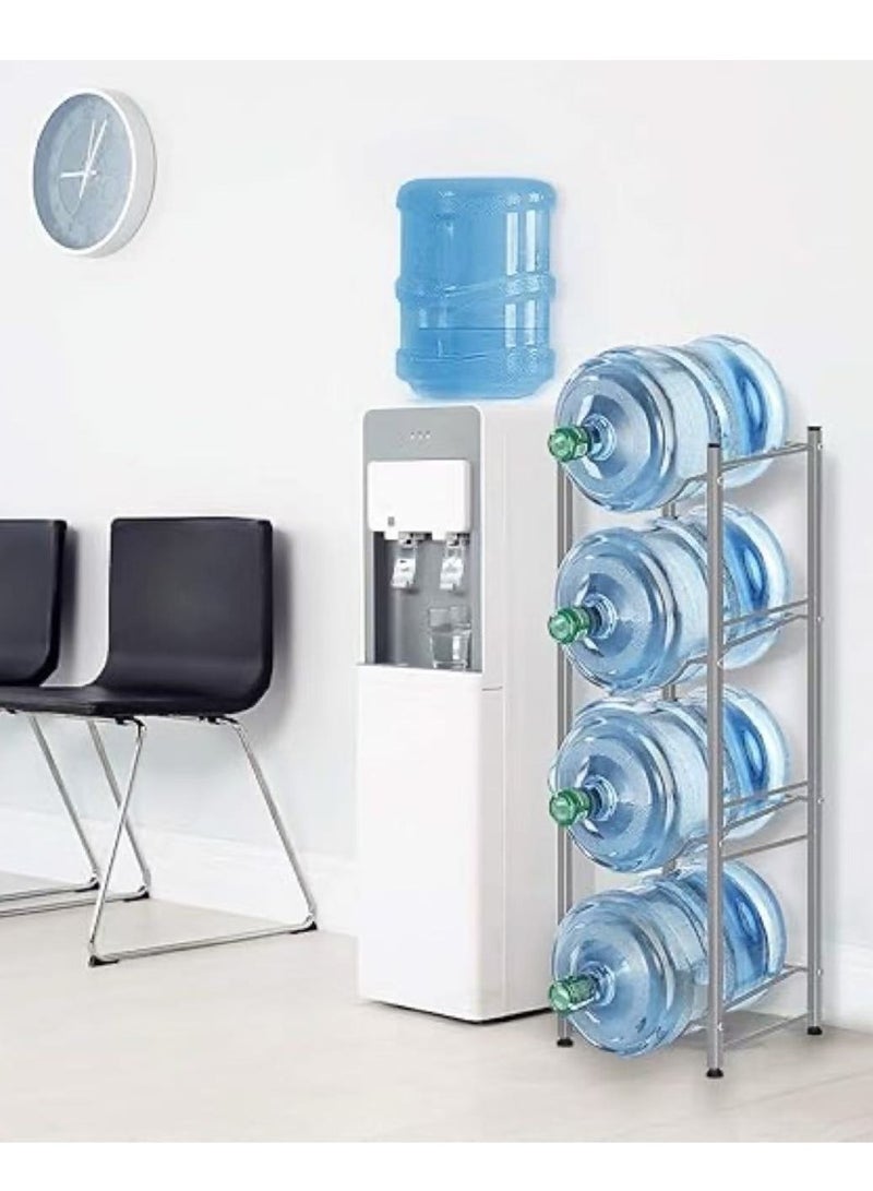 Water Bottle Holder 4-Tier Cooler Jug Rack, 5 Gallon Water Bottle Storage Rack Detachable Heavy Duty Water Bottle Stand Storage for Home Office Warehouse - Image 2