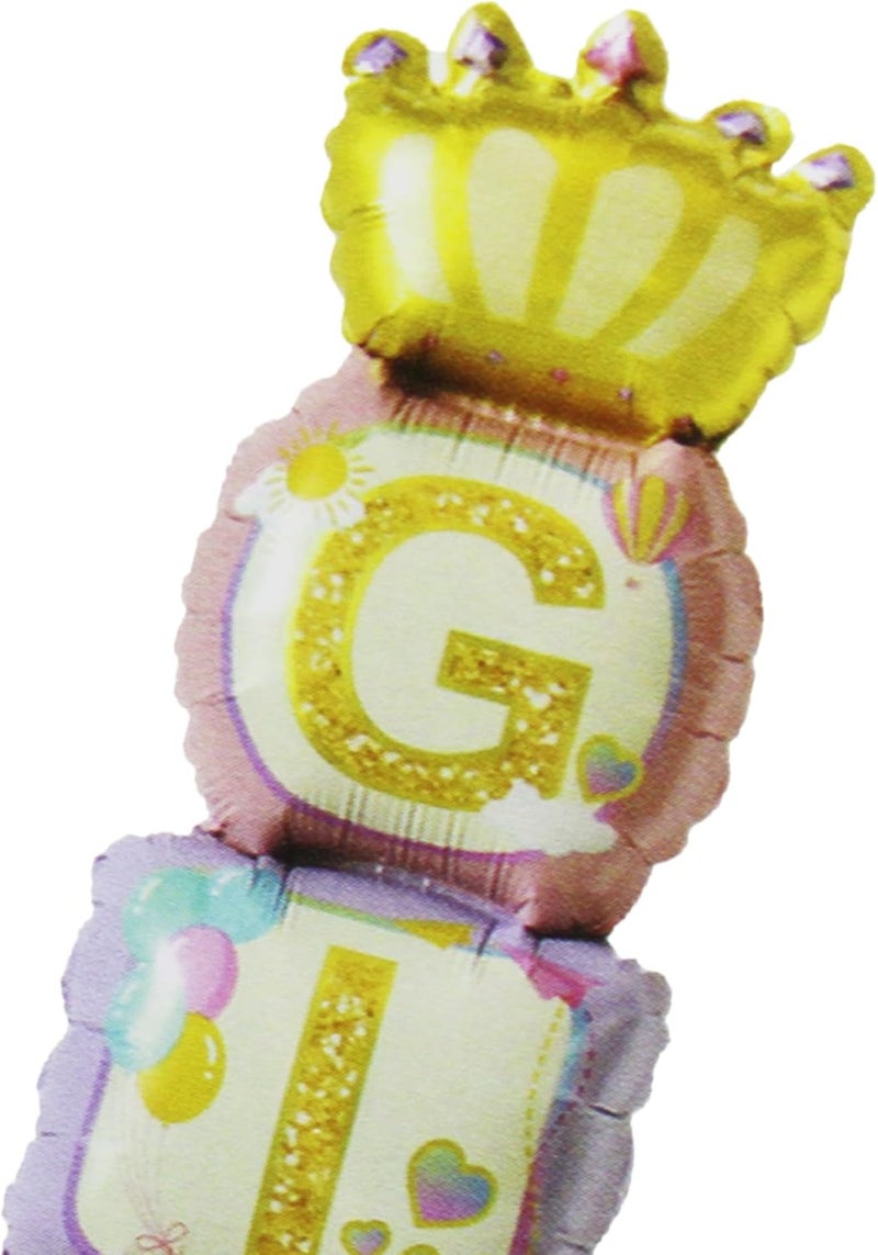 Fitto It's a Girl Foil Balloon 36 Inch Pink, Birthday Party Decoration - Image 4