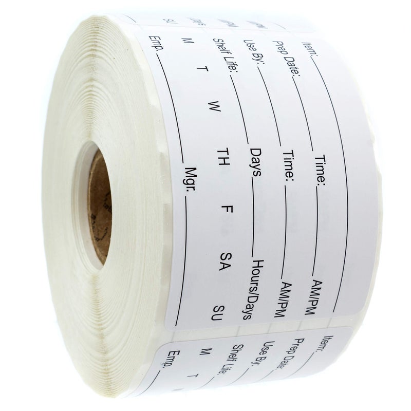 SBlabels Restaurant Quality Shelf Life Labels 500 Meal Prep StickersUse by Removable Labels 2 x 3 Food Organization StickerMade in The USA