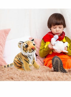 Y&D Plush Tiger Toy, 27 cm Realistic Stuffed Toy Jungle Zoo Animal Throw Pillow for Kids Child Boys Girls Friends Birthday Party Children's Day Gift  - Image 4