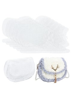 6 Sets Mesh Clear Plastic Canvas Sheets Crossbody Woven Bag Mesh Sheets for Embroidery DIY Needlepoint Embroidery Blank Canvas Sheets form Cross Stitch Plastic Plate for Making Embroidery