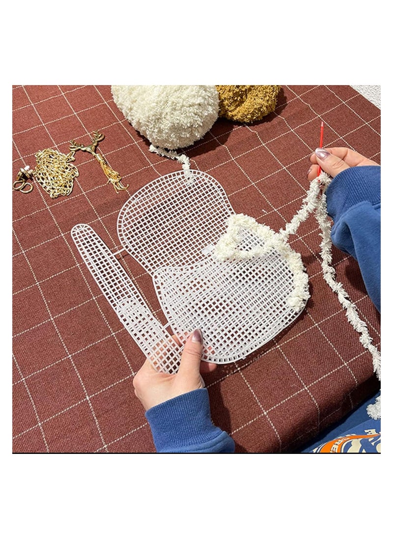SYOSI - 6 Sets Mesh Clear Plastic Canvas Sheets Crossbody Woven Bag Mesh Sheets for Embroidery DIY Needlepoint Embroidery Blank Canvas Sheets form Cross Stitch Plastic Plate for Making Embroidery - Image 1