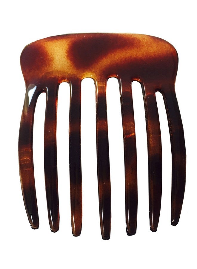 Parcelona French Fingers Seven Teeth Large 2 Pieces Celluloid Acetate Tortoise Shell Hair Side Hair Combs - Image 5