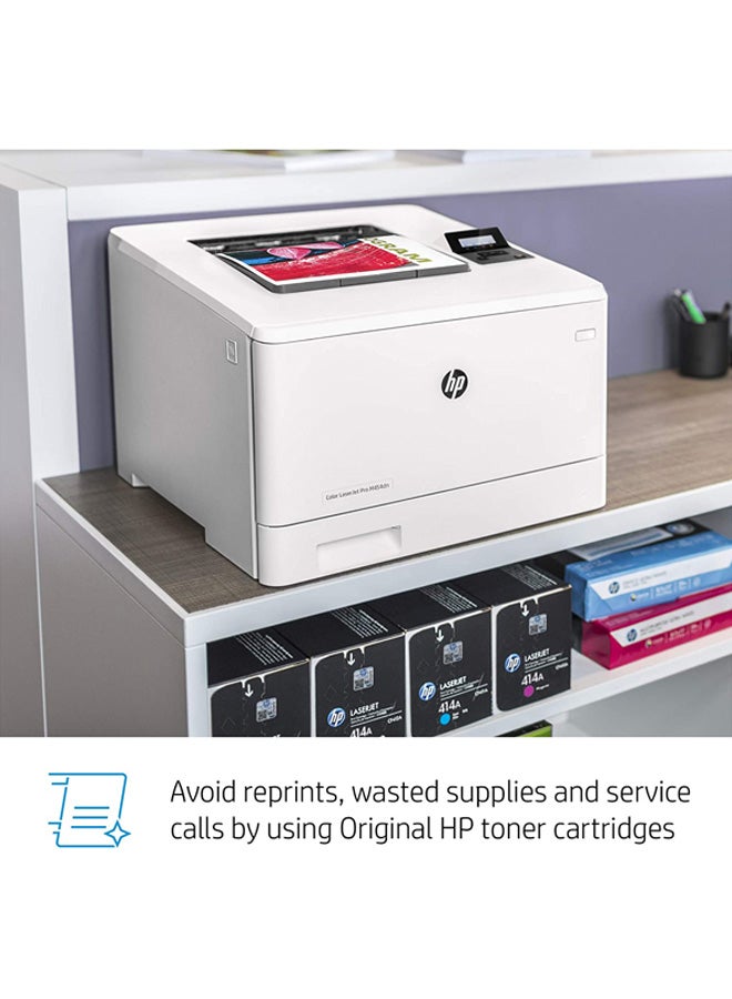 HP طابعة ألوان ليزر جيت برو M454dn أبيض - Image 4