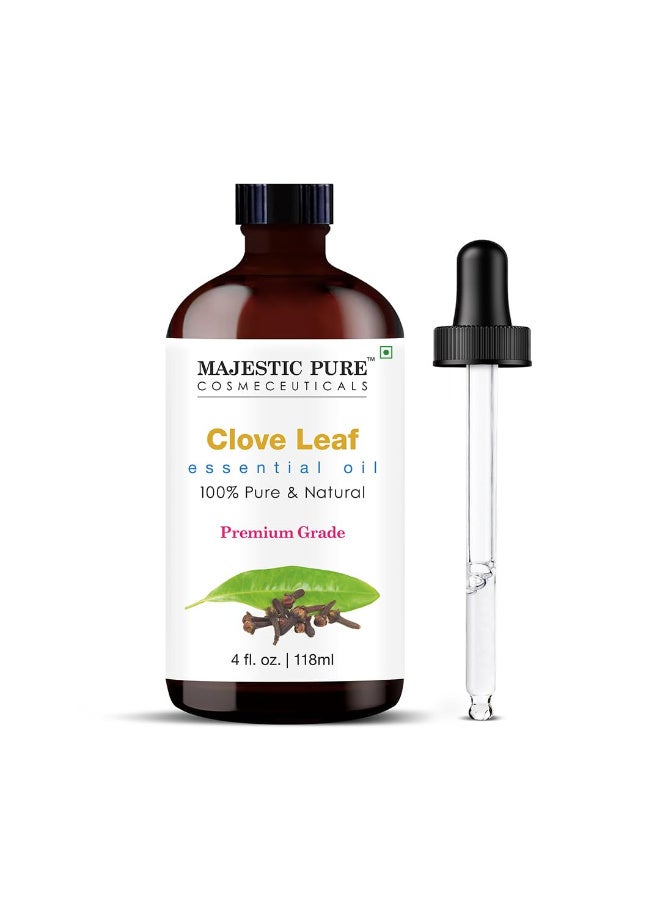 Majestic Pure Essential Oil with Glass Dropper Clove Oil, 4 Fl Oz