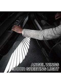 Beauenty 2 Pcs Car Welcome Light,Car Door Logo Lights,Welcome Courtesy Step Door Lamps,Projector Lights,Floor Welcome Lamp(Wings Pattern)  - Image 3
