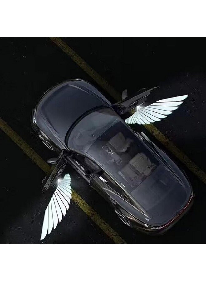 Beauenty 2 Pcs Car Welcome Light,Car Door Logo Lights,Welcome Courtesy Step Door Lamps,Projector Lights,Floor Welcome Lamp(Wings Pattern)  - Image 4