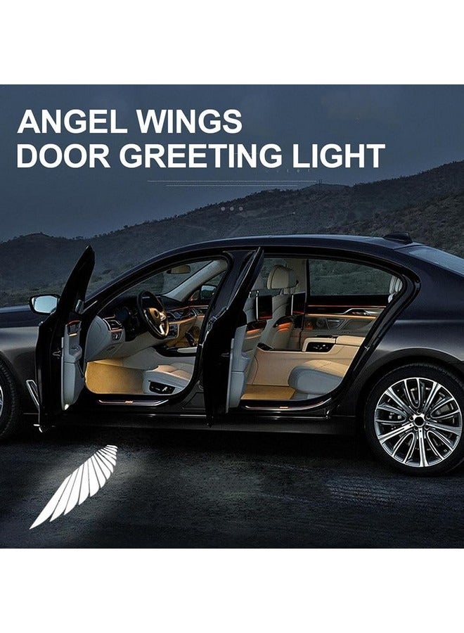 Beauenty 2 Pcs Car Welcome Light,Car Door Logo Lights,Welcome Courtesy Step Door Lamps,Projector Lights,Floor Welcome Lamp(Wings Pattern)  - Image 2
