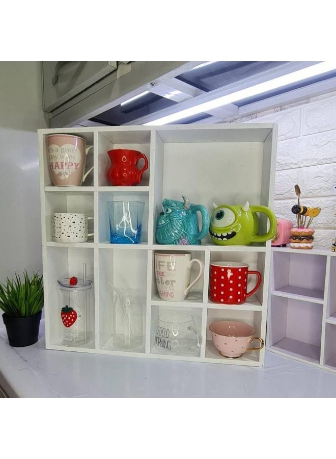 Stylish Wooden Mug Holder & House-Shaped Storage Organizer – Modern Natural Wood Shelf for Coffee Cups, Teas, Mugs, and Small Kitchen Accessories – Elegant Home Decor for Kitchens, Dining Rooms, and Office Spaces - Image 4