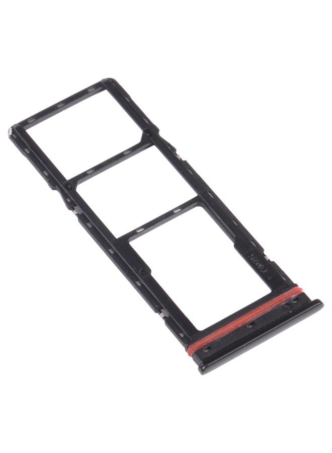 erorex For infinix Hot 8 Lite X650 SIM Card Tray + SIM Card Tray + Micro SD Card Tray (Black) - Image 3