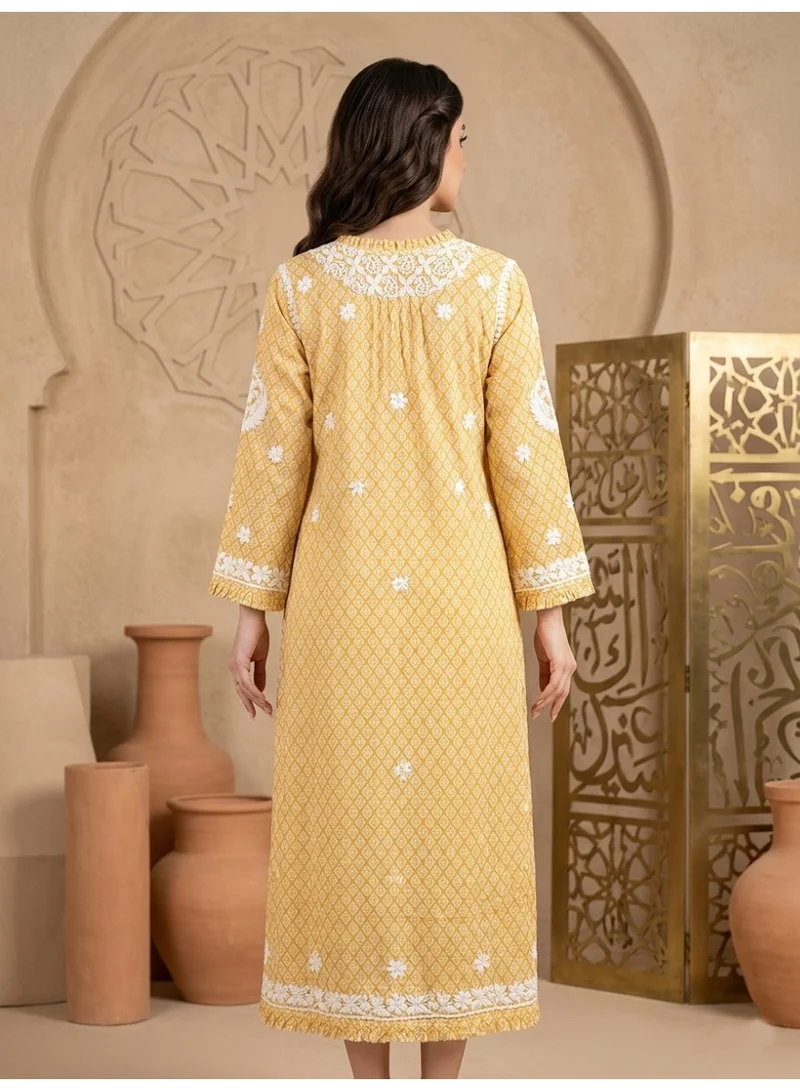 Alaya Hand Embroidered Chikankari Mulmul Kurta-AL3883