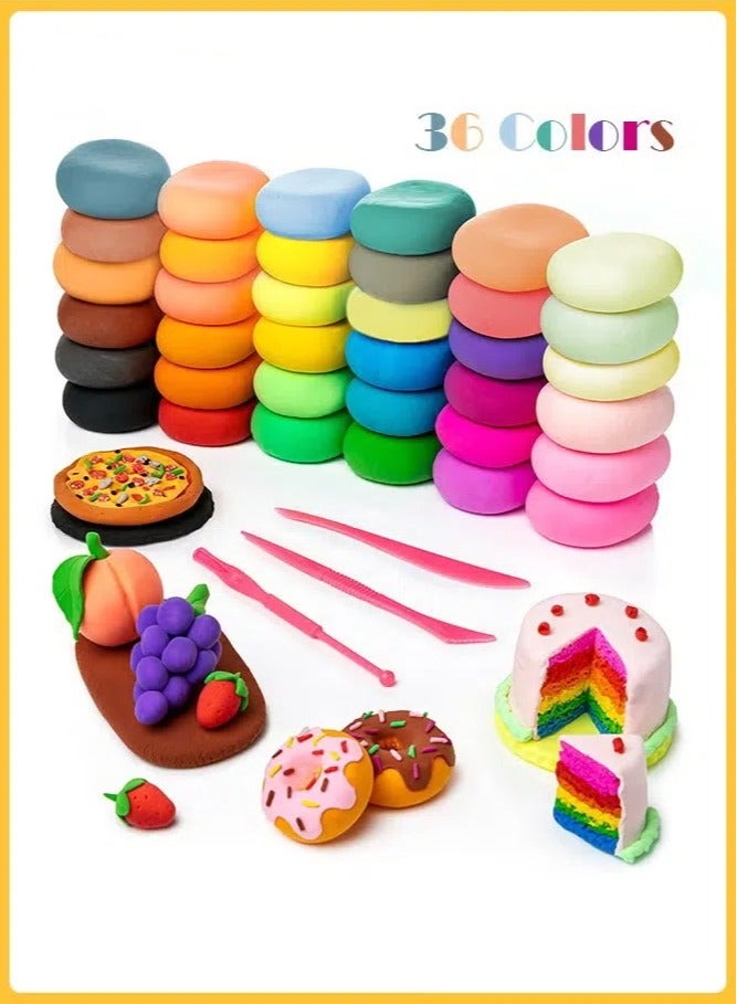 36 Colors DIY Plasticine for Kids Education, Super Light Modelling Clay Interactive Toy - Image 1