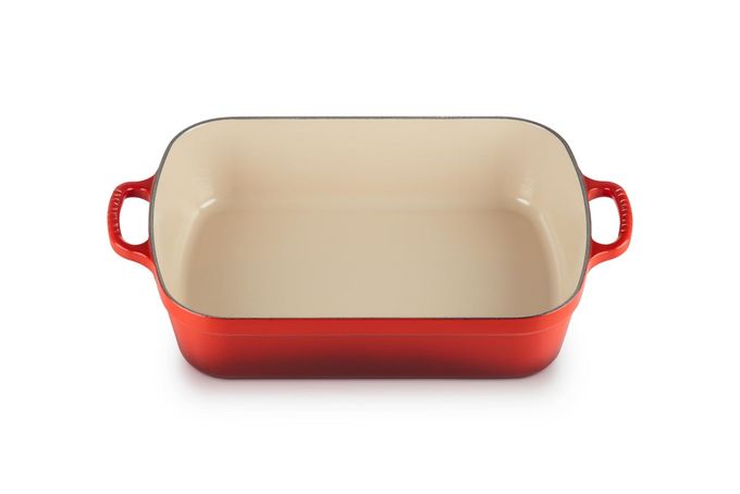Le Creuset Enameled Cast Iron Signature Rectangular Roaster, 5.25 qt. (11.7" x 16.8"), Cerise - Image 1