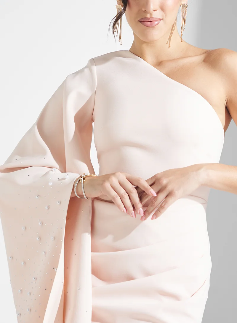 lavish alice One-Shoulder Mini Dress