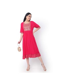 HIGH QUALITY SHORT VISCOSE FRONT EMBROIDERED WITH SHORT SLEEVES ARABIC KAFTAN JALABIYA DRESS