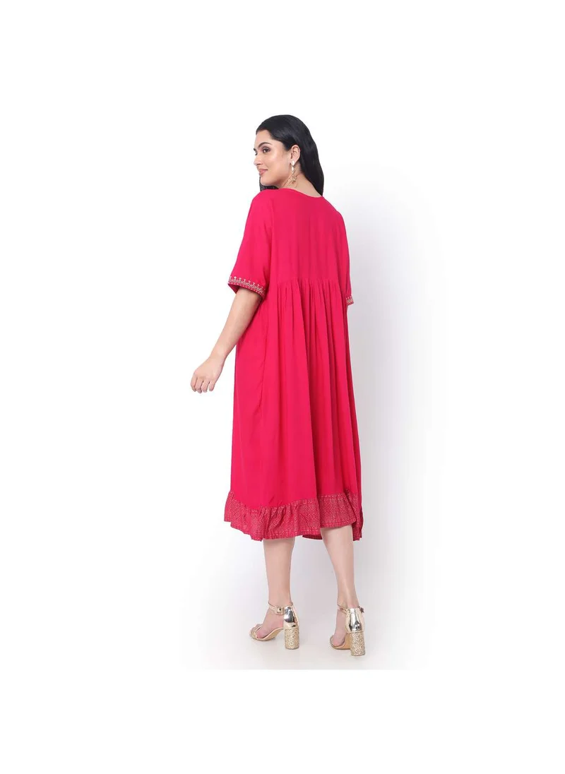 هانا آند سارا HIGH QUALITY SHORT VISCOSE FRONT EMBROIDERED WITH SHORT SLEEVES ARABIC KAFTAN JALABIYA DRESS