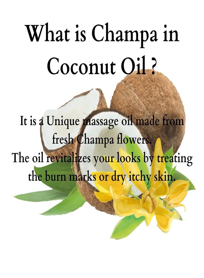 Sugandhim Cold Pressed Virgin Coconut Oil 100ml with Champa Flower, Body Massage Oil for Face & Skin Moisturization, Undiluted Pure Natural Nariyal Hair Oil Chemical Free - Ideal for New Born Babies - Image 4