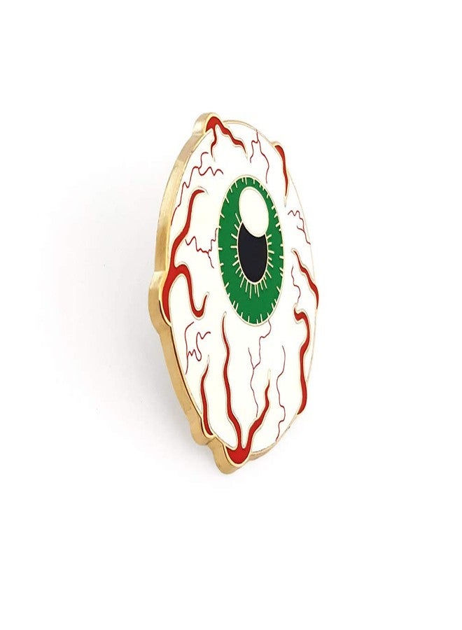 Pinsanity Creepy Bloodshot Eyeball Halloween Horror Enamel Lapel Pin - Image 2