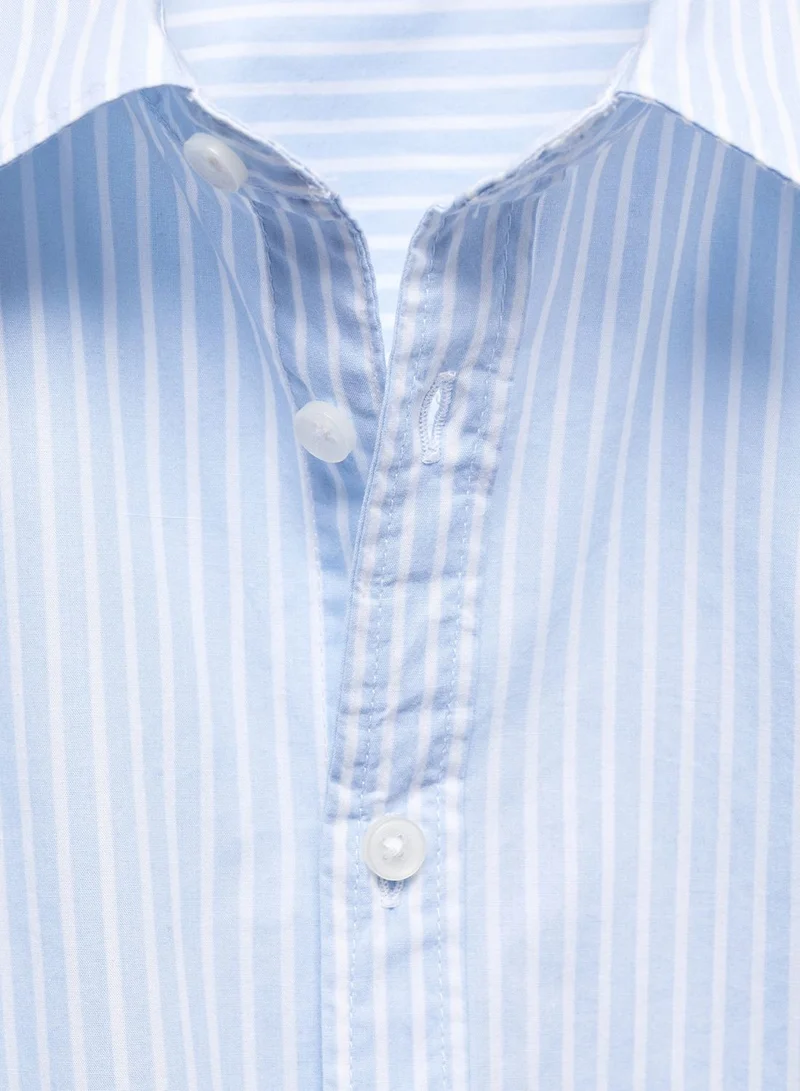 MANGO Kids Striped Regular Fit Shirt