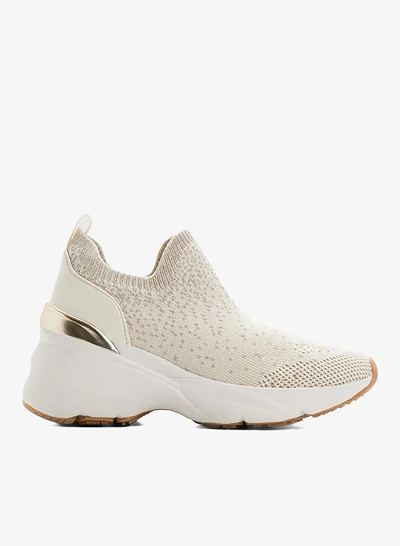 Itchen Ladies Beige Wedge Sneakers
